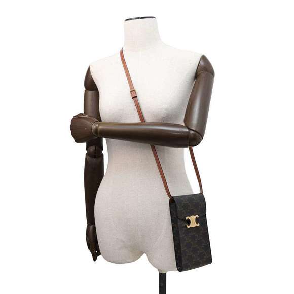 CELINE Triomphe Mobile Pouch 10K682DS3.04LU Shoulder Bag - Picture 4 of 13